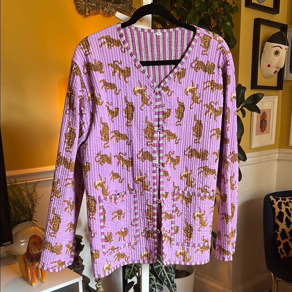 Purple Tiger Print Jacket